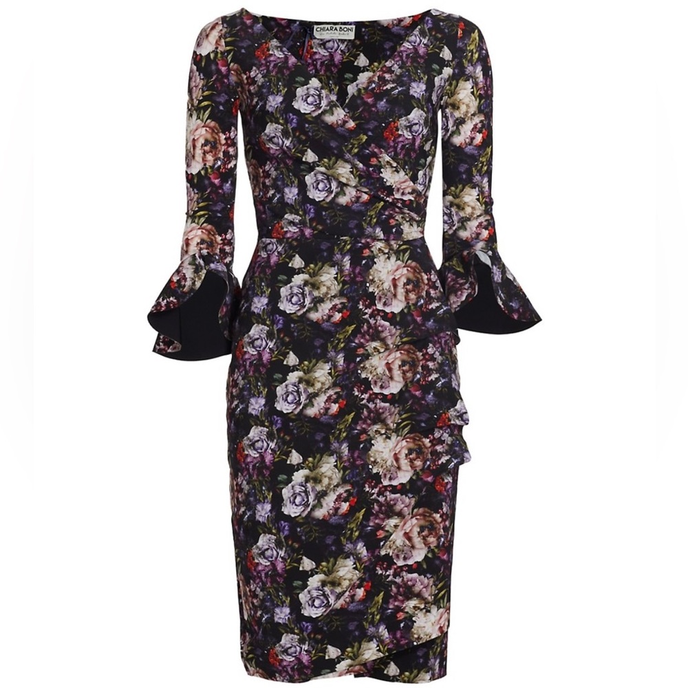 NEW! Chiara Boni La Petite Robe Triana Printed Dress. Size 8.
